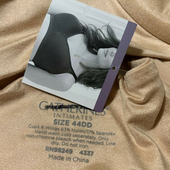 Catherines Full Coverage Smooth Bra Underwire Adjustable Beige Plus Size 44DD - Picture 3 of 3